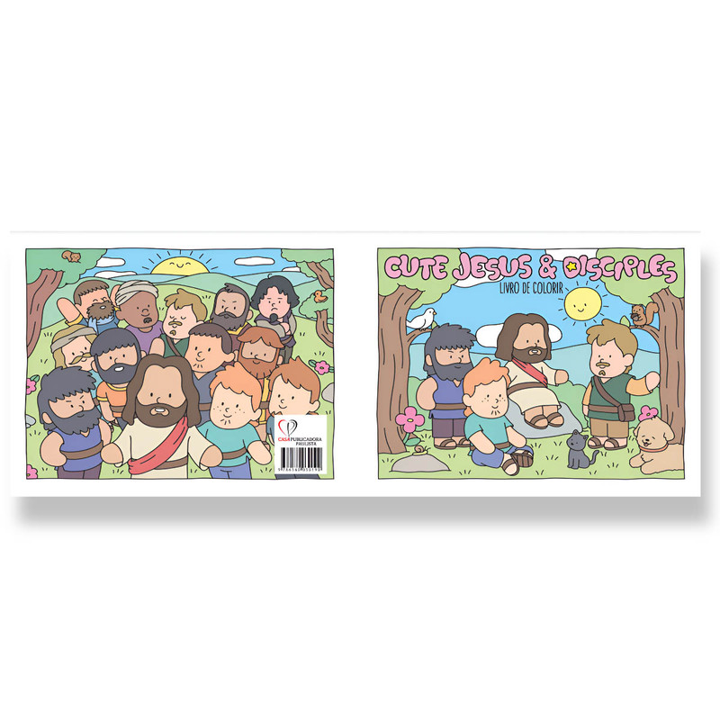 Livro De Colorir | Cute Jesus & Disciples - Image 3