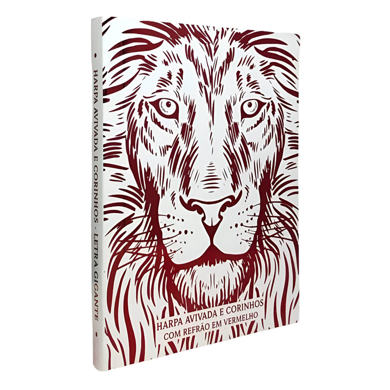Harpa Avivada E Corinhos | Leão | Letra Gigante | Capa Dura |Branco