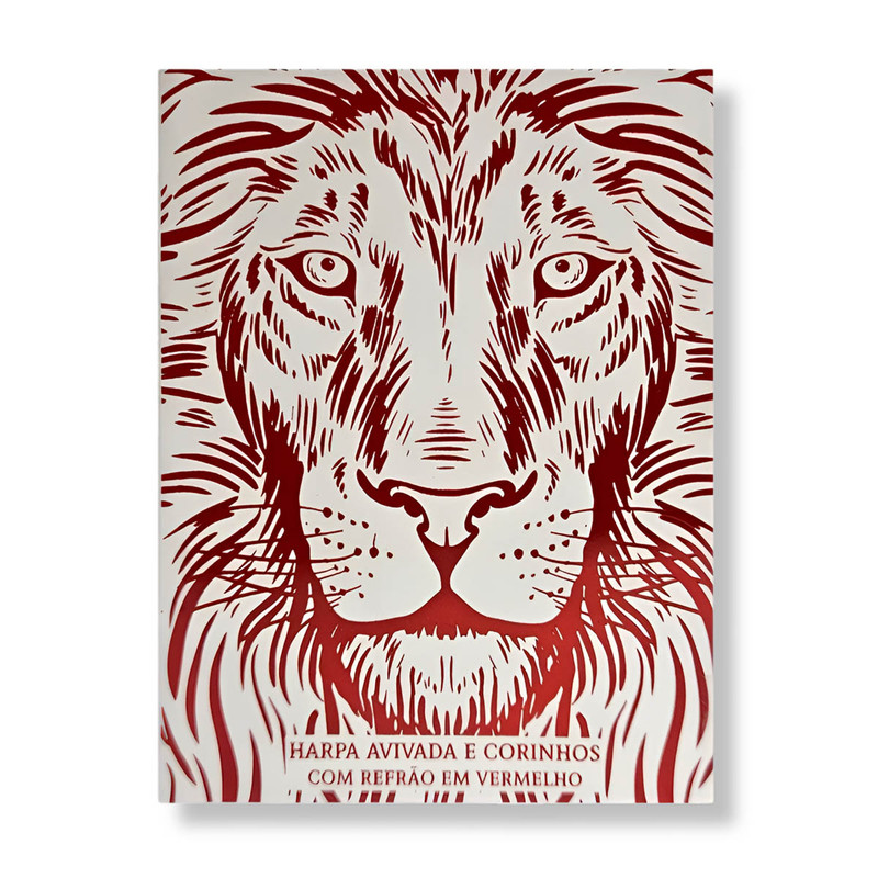 Harpa Avivada E Corinhos | Letra Maior | Capa Brochura | Leão Branco E Vermelho