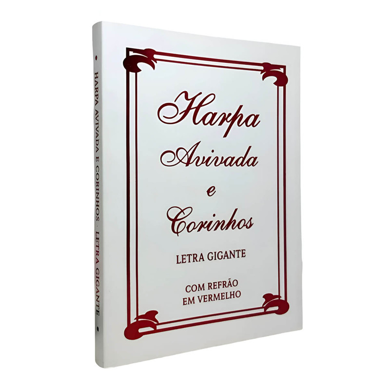 Harpa Avivada E Corinhos | Letra Gigante | Capa Brochura | Tradicional Branca