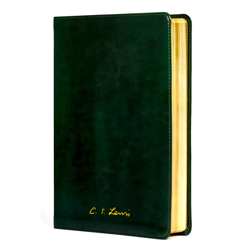 Bíblia C. S. Lewis | NAA | Capa Couro | Verde