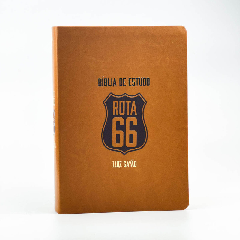 Bíblia de Estudo | NVI | Rota 66 | Luiz Sayão | Luxo Caramelo