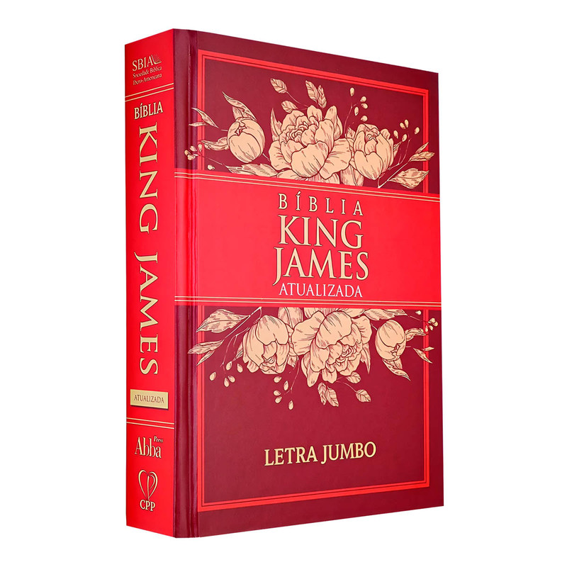 Bíblia Jumbo | KJA | Capa Dura | Vinho e Vermelho