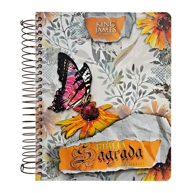 Bíblia Anote | KJA | Harpa e Corinhos | Floral Abstrato