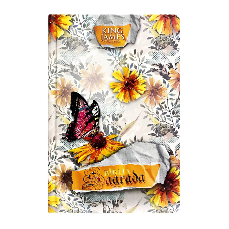 Bíblia Slim | KJA | Capa Dura | Floral Abstrato
