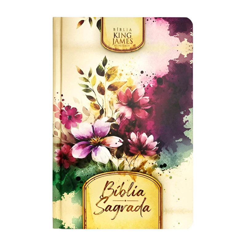 Bíblia Slim | KJA | Capa Dura | Flores E Folhas