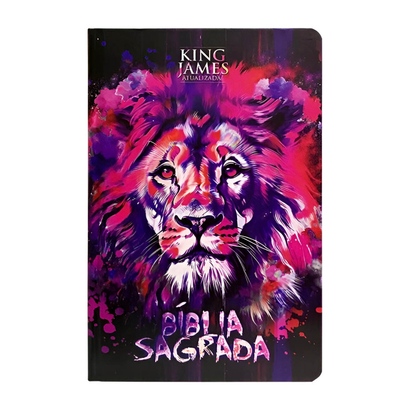 Bíblia Slim | KJA | Capa Dura | Leão Aquarela