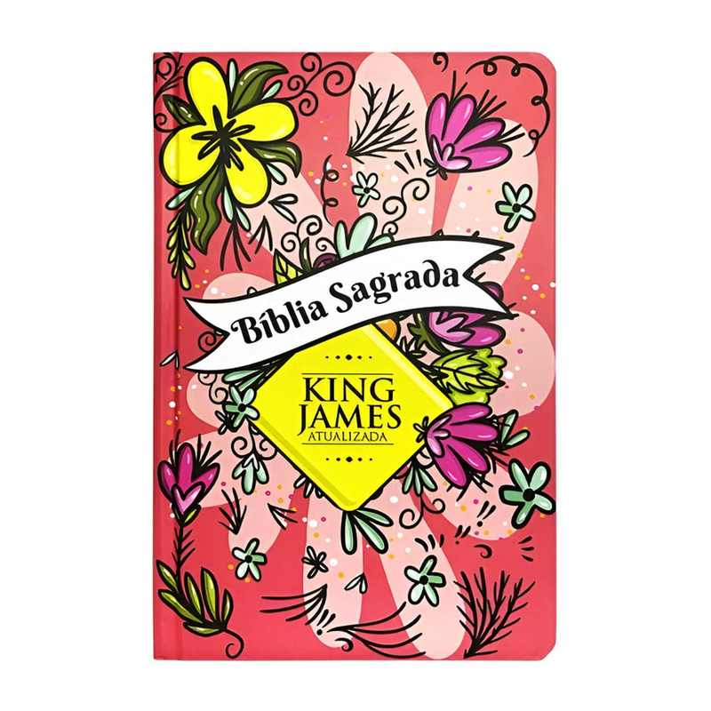 Bíblia Slim | KJA | Capa Dura | Floral Alegre