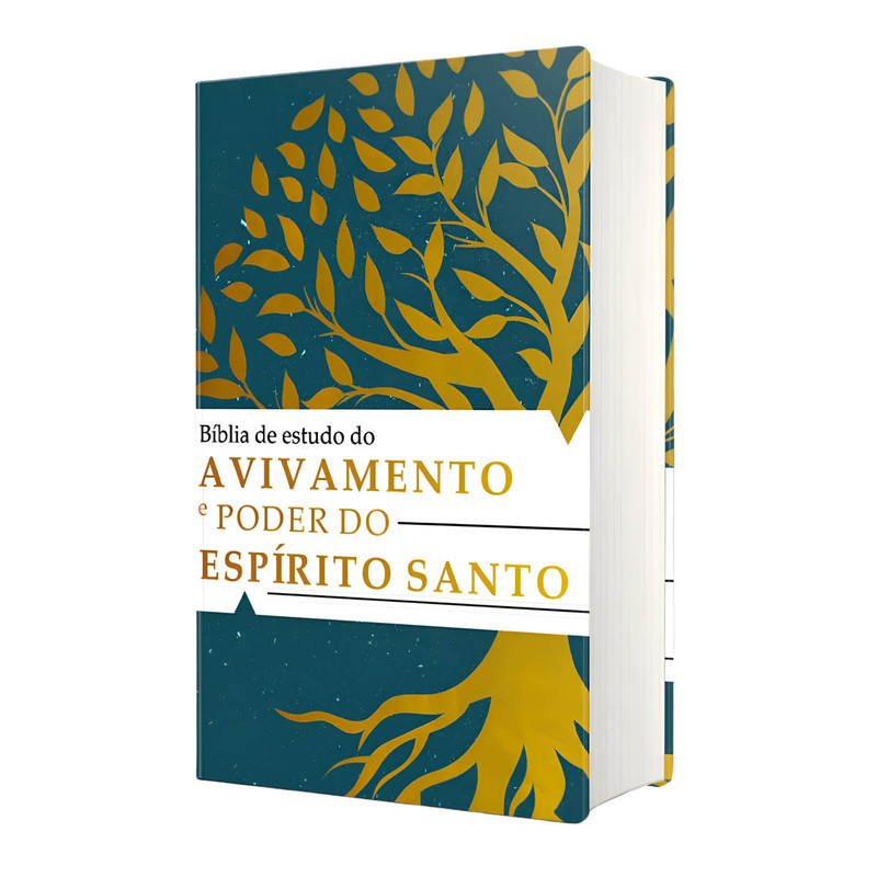 Bíblia De Estudo | ARC | Harpa E Corinhos | Avivamento E Poder Do Espírito Santo | Verde e Dourado