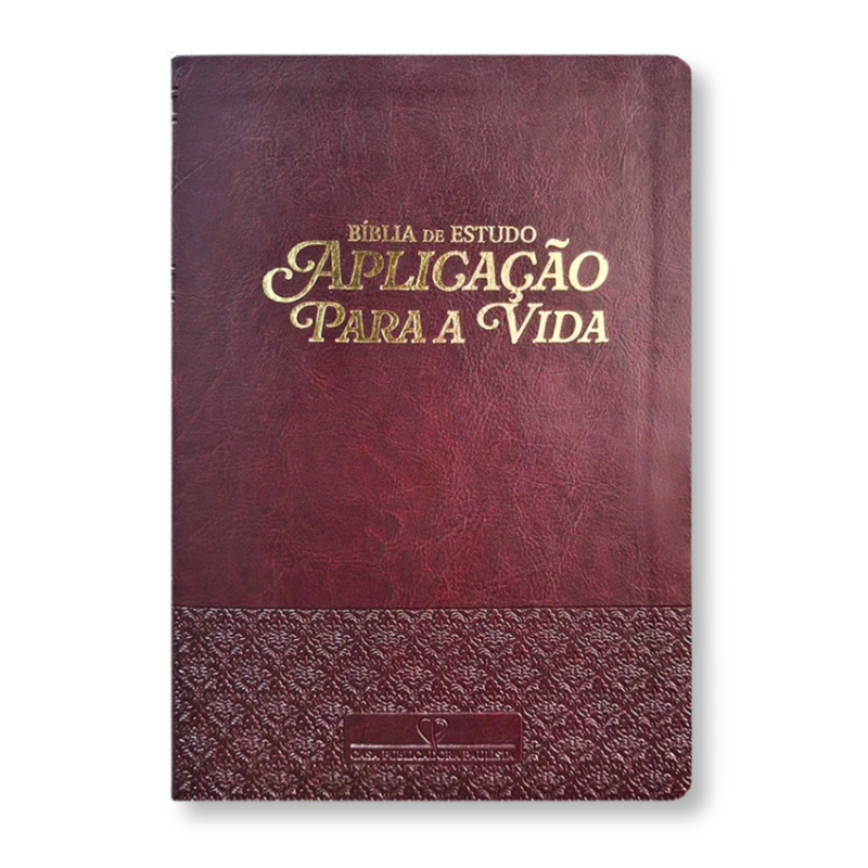 Bíblia De Estudo Aplicação Para A Vida | ARC | Capa Luxo Bordô