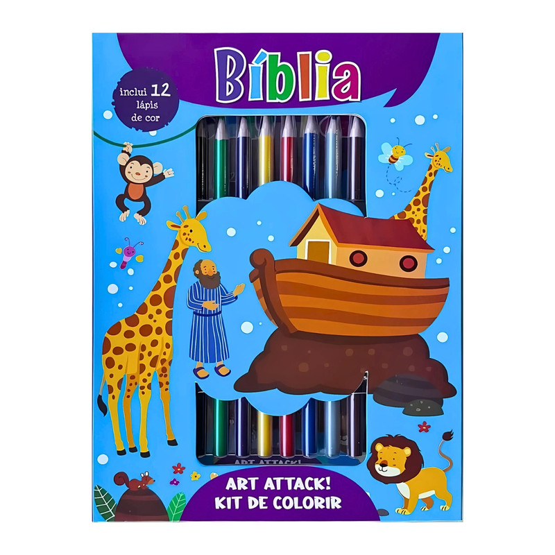 Art Attack | Bíblia Para Colorir | Infantil | Com Lápis de Cor