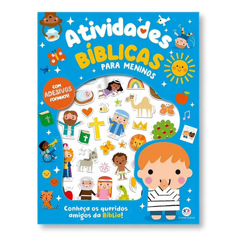 Atividades Bíblicas Para Meninos | Com Adesivos