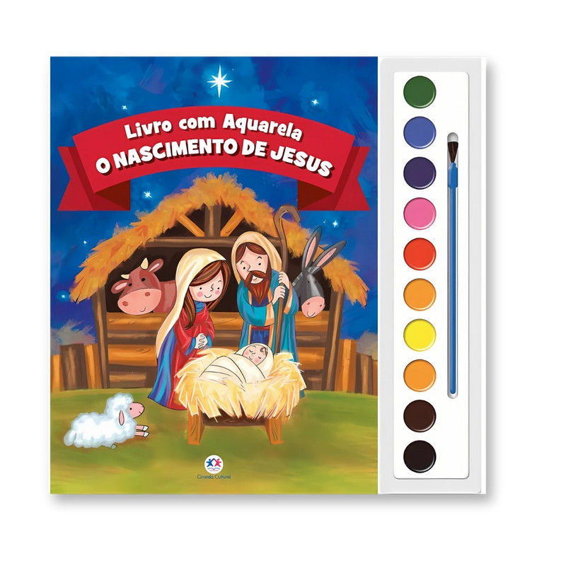 O Nascimento De Jesus | Livro Com Aquarela