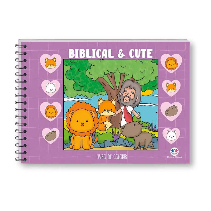 Biblical e Cute | Livro De Colorir | Capa Roxo