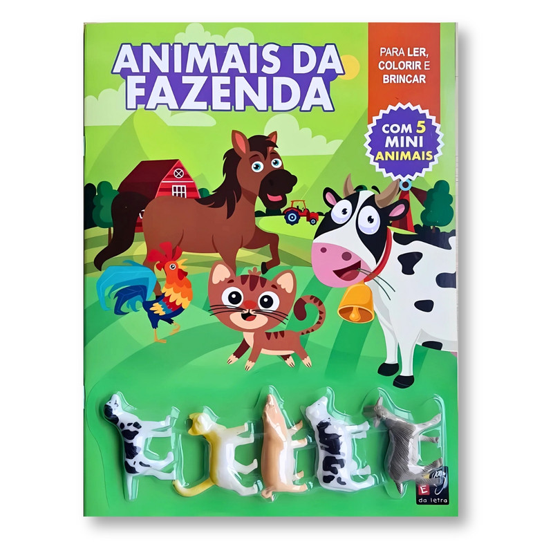 Para Ler, Colorir E Brincar | Animais Da Fazenda