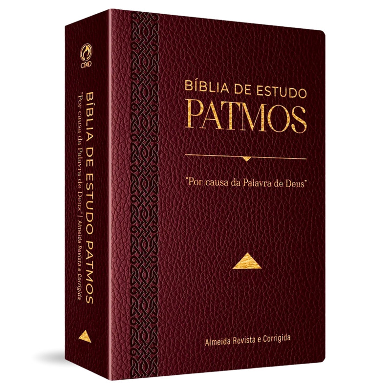 Bíblia de Estudo | Patmos | ARC | Luxo Vinho