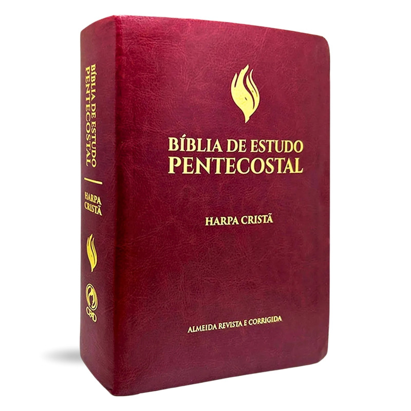 Bíblia De Estudo | Pentecostal | ARC | Harpa Cristã | Luxo Vinho