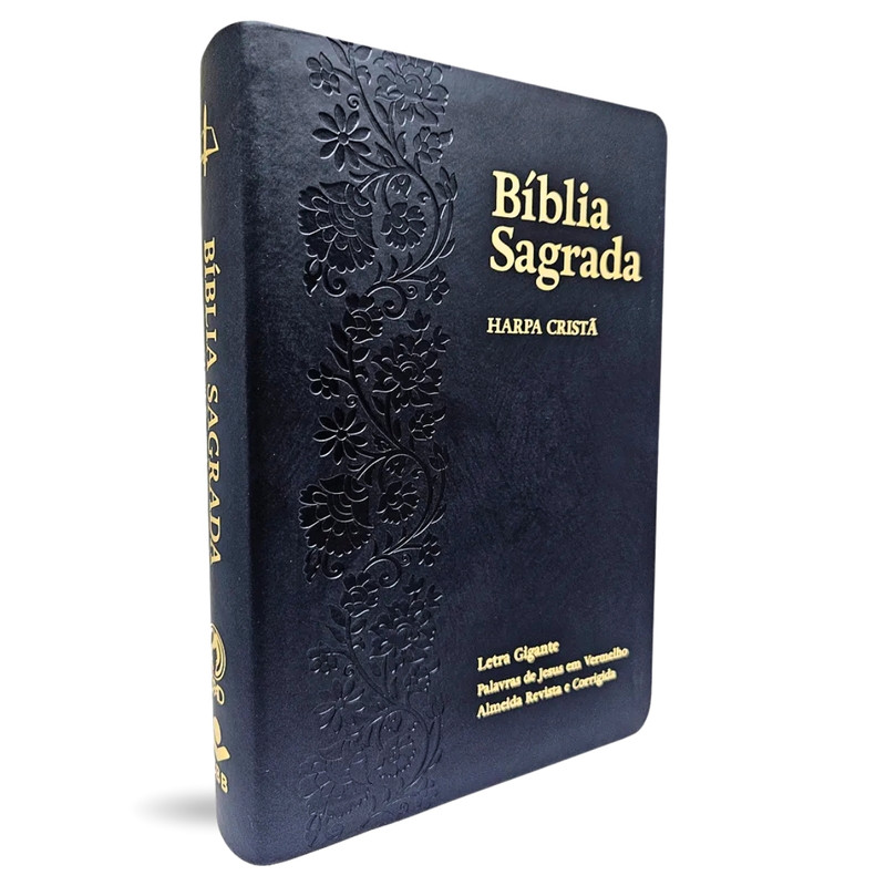 Bíblia | ARC | Harpa Cristã | Letra Gigante | Ramos Preta