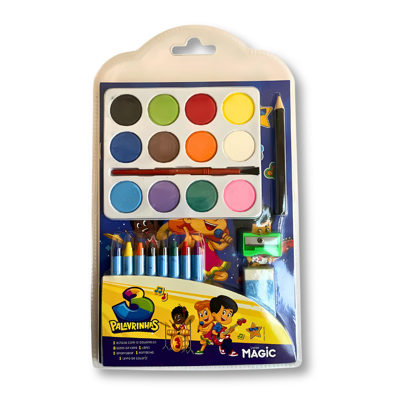 Livro de Colorir Com Aquarela