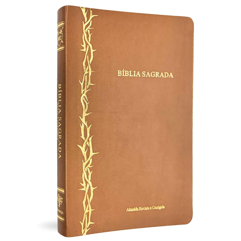 Bíblia Slim | ARC | Capa Luxo Caramelo