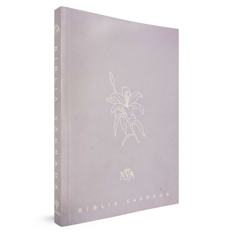 Bíblia NVA | Palavras Em Destaque | Brochura | Flor Roxa